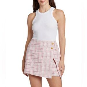 NEW Taylor Tillman Olivia Tweed Skort - Pink Tweed Medium